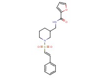 N-[(1-{[(E)-2-phenylvinyl]sulfonyl}-3-piperidinyl)methyl]-2-furamide