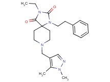 8-[(1,5-dimethyl-1H-pyrazol-4-yl)methyl]-3-ethyl-1-(2-phenylethyl)-1,3,8-triazaspiro[4.5]decane-2,4-dione