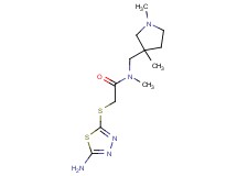 2-[(5-amino-1,3,4-thiadiazol-2-yl)thio]-N-[(1,3-dimethylpyrrolidin-3-yl)methyl]-N-methylacetamide