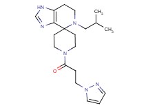 5-isobutyl-1'-[3-(1H-pyrazol-1-yl)propanoyl]-1,5,6,7-tetrahydrospiro[imidazo[4,5-c]pyridine-4,4'-piperidine]