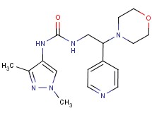N-(1,3-dimethyl-1H-pyrazol-4-yl)-N'-(2-morpholin-4-yl-2-pyridin-4-ylethyl)urea
