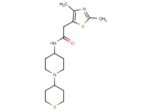 2-(2,4-dimethyl-1,3-thiazol-5-yl)-N-[1-(tetrahydro-2H-thiopyran-4-yl)piperidin-4-yl]acetamide