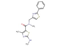 N,4-dimethyl-2-(methylamino)-N-[(2-phenyl-1,3-thiazol-4-yl)methyl]-1,3-thiazole-5-carboxamide