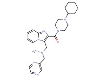 ({2-[(4-cyclohexyl-1-piperazinyl)carbonyl]imidazo[1,2-a]pyridin-3-yl}methyl)methyl(2-pyrazinylmethyl)amine