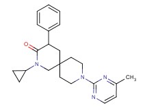 2-cyclopropyl-9-(4-methyl-2-pyrimidinyl)-4-phenyl-2,9-diazaspiro[5.5]undecan-3-one