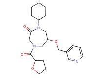 1-cyclohexyl-6-(3-pyridinylmethoxy)-4-(tetrahydro-2-furanylcarbonyl)-1,4-diazepan-2-one