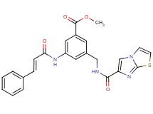 methyl 3-{[(imidazo[2,1-b][1,3]thiazol-6-ylcarbonyl)amino]methyl}-5-{[(2E)-3-phenyl-2-propenoyl]amino}benzoate