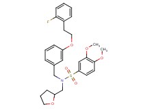 N-{3-[2-(2-fluorophenyl)ethoxy]benzyl}-3,4-dimethoxy-N-(tetrahydro-2-furanylmethyl)benzenesulfonamide