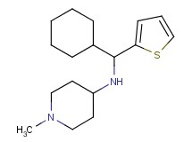 N-[cyclohexyl(2-thienyl)methyl]-1-methylpiperidin-4-amine