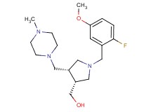 {(3R*,4S*)-1-(2-fluoro-5-methoxybenzyl)-4-[(4-methylpiperazin-1-yl)methyl]pyrrolidin-3-yl}methanol