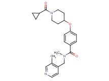 4-{[1-(cyclopropylcarbonyl)-4-piperidinyl]oxy}-N-methyl-N-[(3-methyl-4-pyridinyl)methyl]benzamide