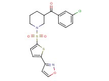 (3-chlorophenyl)(1-{[5-(3-isoxazolyl)-2-thienyl]sulfonyl}-3-piperidinyl)methanone