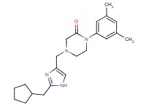 4-{[2-(cyclopentylmethyl)-1H-imidazol-4-yl]methyl}-1-(3,5-dimethylphenyl)-2-piperazinone