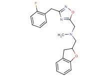 (2,3-dihydro-1-benzofuran-2-ylmethyl){[3-(2-fluorobenzyl)-1,2,4-oxadiazol-5-yl]methyl}methylamine