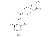 8-[3-(2-hydroxy-4,6-dimethyl-5-pyrimidinyl)propanoyl]-2-methyl-2,8-diazaspiro[4.5]decan-3-one