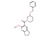 2-methoxy-3-{[3-(2-pyridinylmethoxy)-1-piperidinyl]carbonyl}-6,7-dihydro-5H-cyclopenta[b]pyridine
