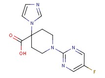 1-(5-fluoropyrimidin-2-yl)-4-(1H-imidazol-1-yl)piperidine-4-carboxylic acid