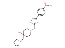 4-(5-{[4-hydroxy-4-(pyrrolidin-1-ylmethyl)piperidin-1-yl]methyl}-1,2,4-oxadiazol-3-yl)benzoic acid