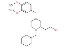 2-[1-(cyclohexylmethyl)-4-(3,4-dimethoxybenzyl)-2-piperazinyl]ethanol