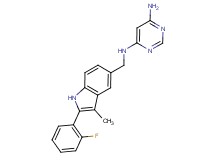N-{[2-(2-fluorophenyl)-3-methyl-1H-indol-5-yl]methyl}pyrimidine-4,6-diamine