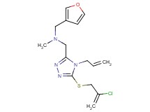 ({4-allyl-5-[(2-chloro-2-propen-1-yl)thio]-4H-1,2,4-triazol-3-yl}methyl)(3-furylmethyl)methylamine