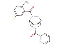 (1S*,5R*)-6-(5-fluoro-2-methylbenzoyl)-3-(2-pyridinylcarbonyl)-3,6-diazabicyclo[3.2.2]nonane