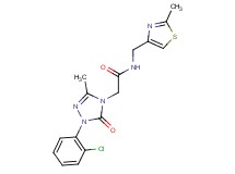 2-[1-(2-chlorophenyl)-3-methyl-5-oxo-1,5-dihydro-4H-1,2,4-triazol-4-yl]-N-[(2-methyl-1,3-thiazol-4-yl)methyl]acetamide