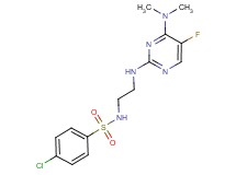 4-chloro-N-(2-{[4-(dimethylamino)-5-fluoropyrimidin-2-yl]amino}ethyl)benzenesulfonamide