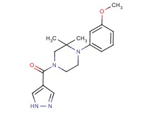 1-(3-methoxyphenyl)-2,2-dimethyl-4-(1H-pyrazol-4-ylcarbonyl)piperazine