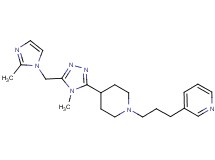 3-[3-(4-{4-methyl-5-[(2-methyl-1H-imidazol-1-yl)methyl]-4H-1,2,4-triazol-3-yl}piperidin-1-yl)propyl]pyridine