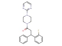 2-{4-[3-(2-fluorophenyl)-3-phenylpropanoyl]-1-piperazinyl}pyrimidine