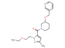 3-{[(1-{[1-(2-ethoxyethyl)-3-methyl-1H-pyrazol-5-yl]carbonyl}-3-piperidinyl)oxy]methyl}pyridine