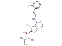 4-{[2-(2-fluorophenyl)ethyl]amino}-N-isopropyl-N,5-dimethylthieno[2,3-d]pyrimidine-6-carboxamide