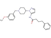 N-{1-[1-(3-methoxybenzyl)-4-piperidinyl]-1H-pyrazol-5-yl}-4-phenylbutanamide