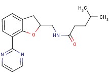 4-methyl-N-{[7-(2-pyrimidinyl)-2,3-dihydro-1-benzofuran-2-yl]methyl}pentanamide
