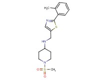 N-{[2-(2-methylphenyl)-1,3-thiazol-5-yl]methyl}-1-(methylsulfonyl)piperidin-4-amine