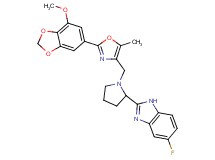 5-fluoro-2-(1-{[2-(7-methoxy-1,3-benzodioxol-5-yl)-5-methyl-1,3-oxazol-4-yl]methyl}-2-pyrrolidinyl)-1H-benzimidazole