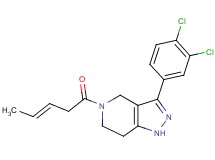 3-(3,4-dichlorophenyl)-5-[(3E)-pent-3-enoyl]-4,5,6,7-tetrahydro-1H-pyrazolo[4,3-c]pyridine