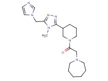 1-(2-{3-[5-(1H-imidazol-1-ylmethyl)-4-methyl-4H-1,2,4-triazol-3-yl]piperidin-1-yl}-2-oxoethyl)azepane