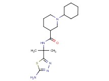 N-[1-(5-amino-1,3,4-thiadiazol-2-yl)-1-methylethyl]-1-cyclohexylpiperidine-3-carboxamide