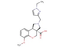 (3aR*,9bR*)-2-[(1-ethyl-1H-pyrazol-3-yl)methyl]-6-methoxy-1,2,3,9b-tetrahydrochromeno[3,4-c]pyrrole-3a(4H)-carboxylic acid