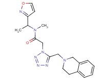 2-[5-(3,4-dihydro-2(1H)-isoquinolinylmethyl)-1H-tetrazol-1-yl]-N-[1-(3-isoxazolyl)ethyl]-N-methylacetamide