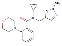 N-cyclopropyl-N-[(1-methyl-1H-pyrazol-4-yl)methyl]-2-morpholin-4-ylbenzamide