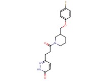 6-(3-{3-[(4-fluorophenoxy)methyl]-1-piperidinyl}-3-oxopropyl)-3(2H)-pyridazinone