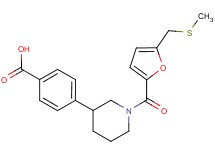 4-(1-{5-[(methylthio)methyl]-2-furoyl}piperidin-3-yl)benzoic acid