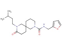 N-(2-furylmethyl)-8-(3-methylbutyl)-9-oxo-2,8-diazaspiro[5.5]undecane-2-carboxamide