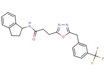N-(2,3-dihydro-1H-inden-1-yl)-3-{5-[3-(trifluoromethyl)benzyl]-1,3,4-oxadiazol-2-yl}propanamide