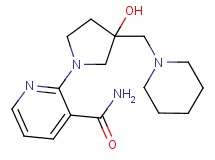 2-[3-hydroxy-3-(piperidin-1-ylmethyl)pyrrolidin-1-yl]nicotinamide
