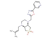 (4aR*,7aS*)-1-(3-methylbut-2-en-1-yl)-4-[(5-pyridin-3-yl-1,3,4-oxadiazol-2-yl)methyl]octahydrothieno[3,4-b]pyrazine 6,6-dioxide