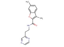 3,6-dimethyl-N-[2-(2-pyrazinyl)ethyl]-1-benzofuran-2-carboxamide